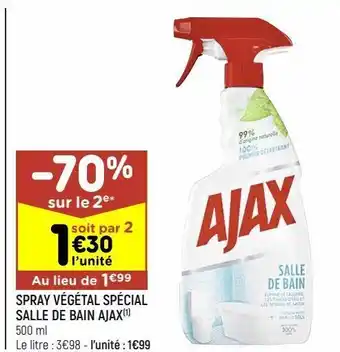 Spray végétal spécial salle de bain ajax