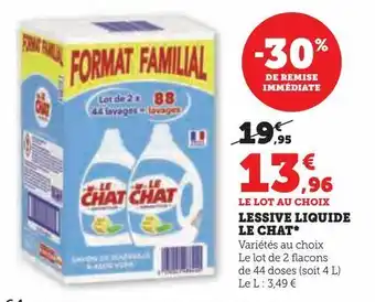 Hyper U Lessive liquide le chat offre