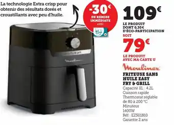 Hyper U Friteuse sans huile easy fry & grill offre