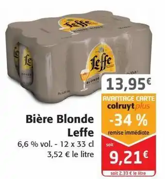 Colruyt Bière blonde leffe offre