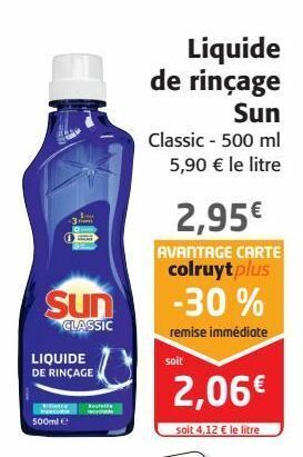 Liquide de rinçage sun