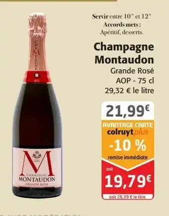 Colruyt Champagne montaudon offre