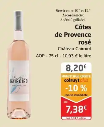 Colruyt Côtes de provence rosé offre
