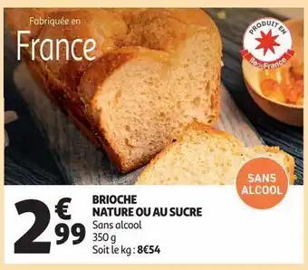 Brioche nature ou au sucre