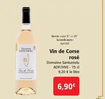Colruyt Vin de corse rosé domaine santuniolu offre