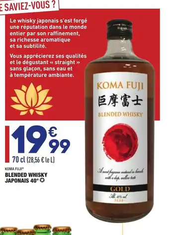 ALDI Blended Whisky Japonais 40 offre