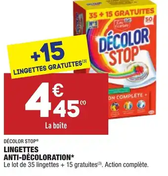 ALDI Lingettes anti-décoloration offre