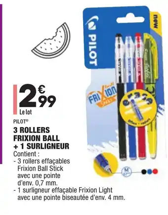 3 Rollers Frixion Ball + 1 Surligneur