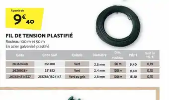 Bricomarché FIL DE TENSION PLASTIFIÉ offre