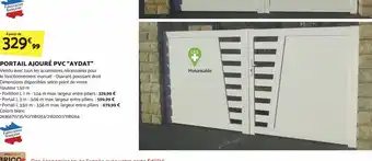 Bricomarché PORTAIL AJOURÉ PVC "AYDAT" offre