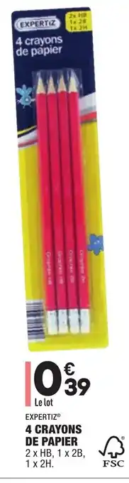 ALDI 4 Crayons de Papier offre