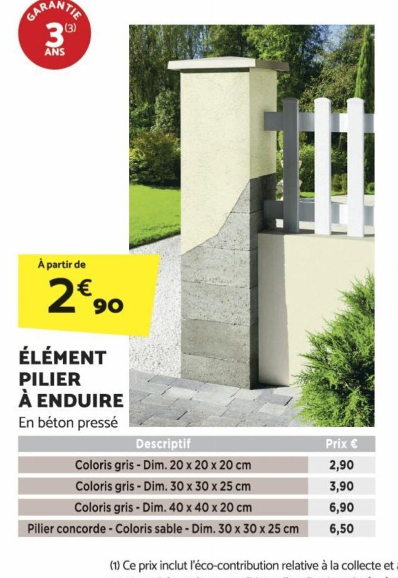 Bricomarché ÉLÉMENT PILIER À ENDUIRE offre