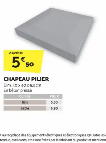 CHAPEAU PILIER