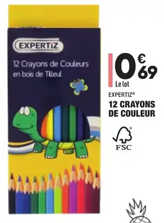 12 Crayons de couleur