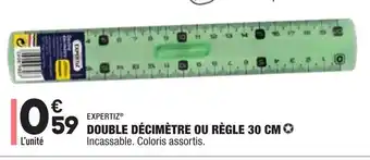 ALDI Double décimètre ou règle 30 cm offre