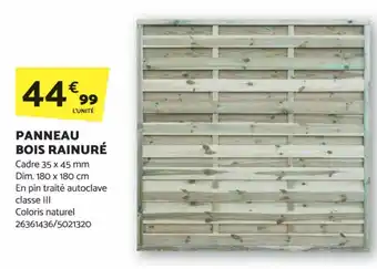 Bricomarché PANNEAU BOIS RAINURÉ offre
