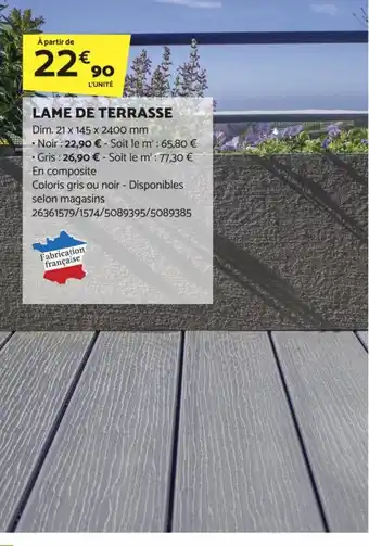 LAME DE TERRASSE