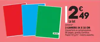 ALDI 3 Cahiers 24 x 32 cm offre