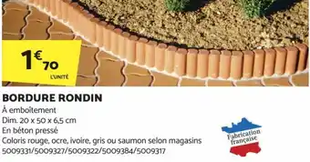 Bricomarché BORDURE RONDIN offre