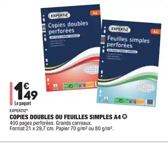 ALDI Copies doubles ou feuilles simples A4 offre