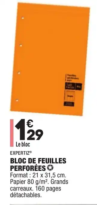 ALDI Bloc de feuilles Perforées offre