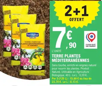 TERRE ENRICHIE PLANTES MEDITERRANEENNES ET AGRUMES