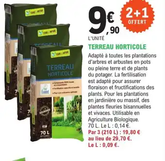 E.Leclerc Jardi TERREAU HORTICOLE offre