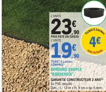 E.Leclerc Jardi BORDURE SOUPLE "BORDERFIX" offre