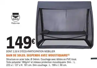 E.Leclerc Jardi BAIN DE SOLEIL SUSPENDU AVEC MOUSTIQUAIRE offre