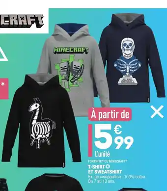 ALDI T-shirt et Sweatheart offre