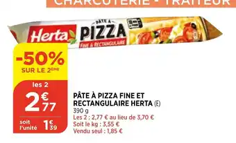 Bi1 Pâte à pizza fine et rectangulaire herta offre