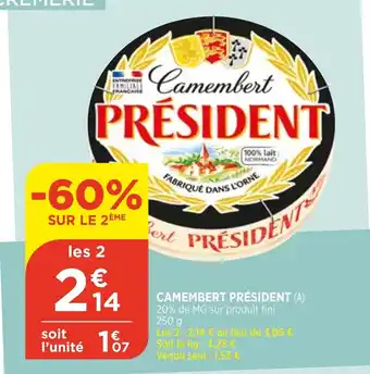 Bi1 Camembert président offre