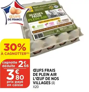 Bi1 Œufs frais de plein air l'œuf de nos villages offre
