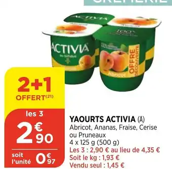 Bi1 Yaourts activia offre