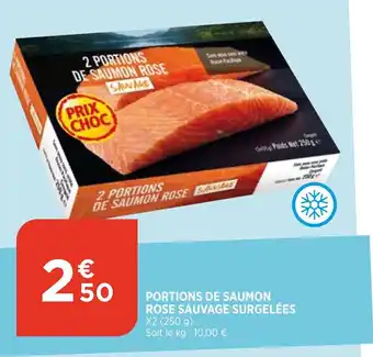 Bi1 Portions de saumon rose sauvage surgelées offre