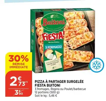 Bi1 Pizza à partager surgelée fiesta buitoni offre