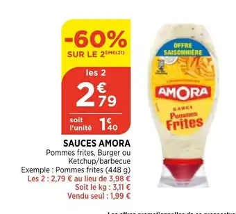 Bi1 Sauces amora offre