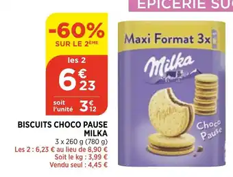 Bi1 Biscuits choco pause milka offre