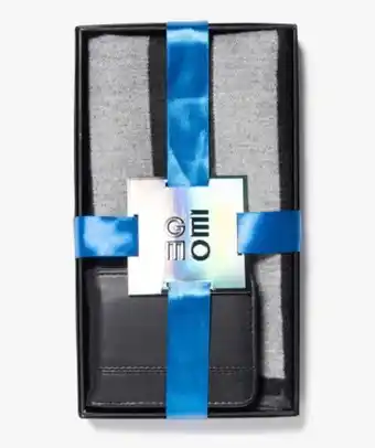 Coffret cadeau homme : écharpe et portefeuille