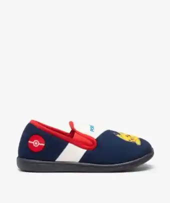 Chaussons garçon en velours ras imprimé - pokémon
