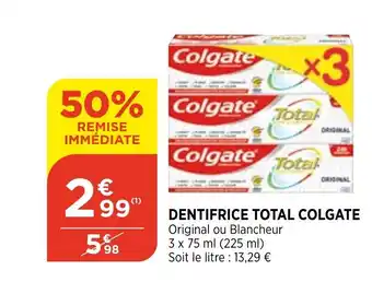 Dentifrice total colgate