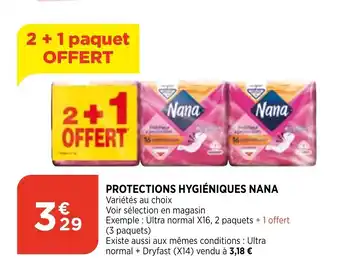 Bi1 Protections hygiéniques nana offre