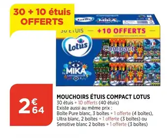 Bi1 Mouchoirs étuis compact lotus offre