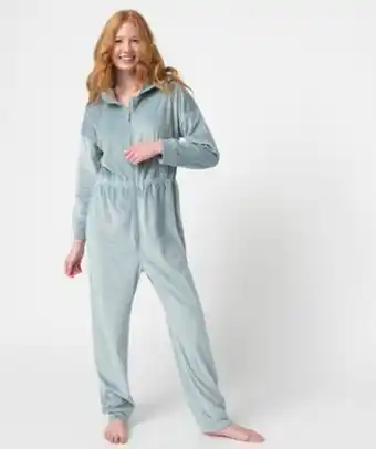 Combinaison pyjama femme en velours extensible