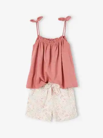 Vertbaudet Ensemble debardeur et short imprime exotique fille - vieux... offre
