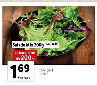 Lidl Salade mix 200g offre