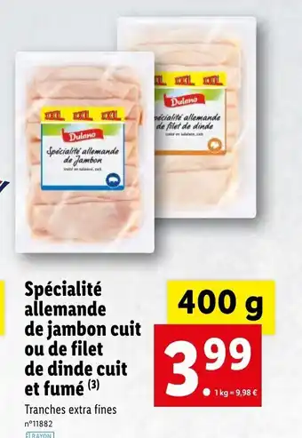 Lidl Spécialité allemande de jambon cuit offre