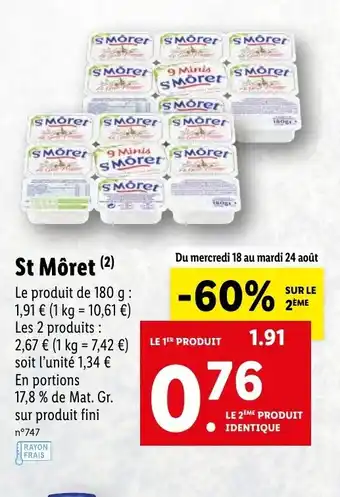 Lidl St môret offre