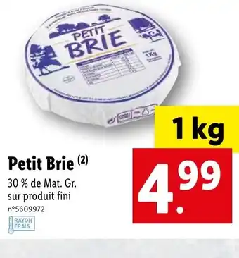 Lidl Petit brie offre