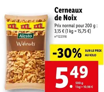 Lidl Cerneaux de noix offre